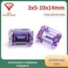 Carro chanfrado retangular plano roxo azul zircão carro retangular plano invertido octogonal pontiagudo cor inferior zircão pedra nua fabricantes atacado