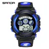 Reloj Juvenil Sanda Movimiento Único Multifuncional Moderno Resistente al Agua Luminoso Reloj Despertador para Deportes al Aire Libre Reloj Electrónico