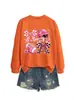 Amazon eBay Estación Independiente Moda Casual Versátil para Mujer Animadora Cuadros Lazo Sudadera Deportiva Comercio Exterior