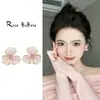 Aretes de Flores Dopamina Estilo Vacacional para Mujer Verano Dulce Elegante Combinan con Todo Aretes con Pin de Plata 925 de Sensación de Alta Gama