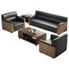 Combinación de sofás de oficina para reuniones de negocios, área de recepción VIP, mesa de centro moderna y sencilla para ocio