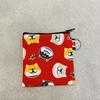 Monedero de dibujos animados, minibolso creativo y bonito para llaves, tarjetas, bolsa de tela, bolsa de lona para almacenamiento, bolsa japonesa con cremallera