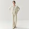 Cardigan de Tricô com Gola Redonda Feminino Bai Cai Rong Outono/Inverno 2026 com Design Retrô Torcido, Elegante Casaco Suéter