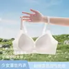 Sujetador de Soporte Suave Transpirable Ligero Calado para Proteger los Pezones para Mujer, Sujetador sin Costuras con Tira de Gel Levanta y Recoge el Pecho Lateral