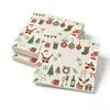 Pratos de papel descartáveis, guardanapos, copos e conjuntos de talheres, Suprimentos e decorações para festas com tema de Natal