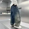 Jeans para Meninos Primavera e Outono 2025 Novo Estilo para Crianças Mais Velhas, Calças Casuais Soltas para Meninos, Moda Outono