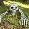 Cabeça de Caveira e Braços Feriado Mão Fantasma Decoração de Jardim Adereços Conjunto de Enfeites de Caveira Adereços de Fantasia de Halloween