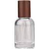Botella dispensadora de perfume de lujo ligero con tapa de madera de rosca, botella de spray de vidrio, botella vacía de presión, botella de presión de repuesto de muestra de 30 ml
