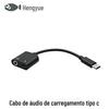 Cabo adaptador de fone de ouvido para Huawei Xiaomi 6x adaptador de telefone móvel tipo-c carregamento ouvindo músicas cabo de áudio dois-em-um
