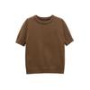 Venta al por mayor de Comercio Exterior Ropa de Mujer de Estilo Europeo y Americano 2025 Moda de Verano Casual Sencillo Cuello Redondo Tejido Tops de Manga Corta G8952