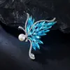 Broche Borboleta de Vidro Cristalino Degradê de Luxo, Elegante Luxuoso, Acessórios de Roupa com Pérolas Incrustadas de Diamante, Alfinete para Prevenir Exposição