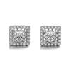 Pendientes Retro Cuadrados de Plata de Ley S925 Dianjie Zirconia Micro-Setting Mismo Estilo Fabricante de Joyería de Plata Venta al por Mayor