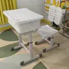 Escritorios y Sillas Engrosados para Estudiantes de Primaria y Secundaria, Ajustables en Altura, Adecuados para Salones de Clase Escolares, Clases de Capacitación y Clases de Tutoría, Escritorios y Sillas de Estudio para Niños