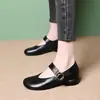 Nueva Colección Primavera/Otoño 2026: Zapatos Planos de Moda Retro para Mujer, Punta Redonda, Tacón Bajo Grueso, Suela Suave, para Viajar