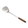 Juego de utensilios de cocina de acero inoxidable 304 cuchara para cocinar espátula con mango de madera vintage cuchara para escurrir hilo suministros de cocina al por mayor
