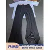 Calças masculinas retro americanas com estampa escura, corte enviesado slim-fit, finas e respiráveis para o outono, retas, casuais, esportivas