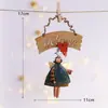 Decoração de Natal pequeno pingente resina rattan anel retrô nostálgico homem velho decoração europeia layout de cena de árvore de Natal