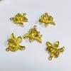 Accesorios de cobre fundido DIY patrón de flores colgante de planta tridimensional ropa pendientes colgante accesorios de cobre