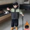 Jaqueta Três em Um Acolchoada para Meninos Roupa Externa para Outono e Inverno Novo Estilo Estilo Coreano Menino Legal e Bonito Roupas Engrossadas