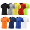 Camiseta Esportiva Masculina de Manga Curta Respirável de Secagem Rápida Justa para Fitness Esportes Corrida ao Ar Livre Moletom Esportivo