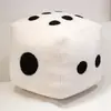 Almofada divertida de dado, almofada grande de dado preto e branco para sofá, decoração divertida de pelúcia para casa, brinquedo interativo para pais e filhos
