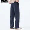 Pantalones de Explorador para Hombre Primavera y Verano Nuevo Estilo Lyocell Pantalones Casuales Sueltos Deportivos para Hombre Caída Recta Pierna Ancha Pantalones Largos