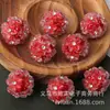 Nuevo accesorio de joyería DIY de flor de tres pétalos con incrustaciones de diamantes de resina transfronteriza, bola de arcilla suave con bola de diamante con agujero central y flor de cinco pétalos con incrustaciones de diamante