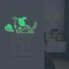 Nova personalidade YG40 com pasta de coração luminoso HELLO Dalmácia cão três cores interruptor adesivo casa parede decoração adesivo de parede