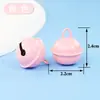 Campainha Redonda Colorida Doce Pintada para Pet Acessórios de Chaveiro DIY Pingente de Metal de Natal Pingente de Sino
