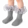 Calcetines para Niños, Calcetines Largos de Encaje, Calcetines de Algodón Delgados de Verano, Calcetines Largos para Bebé, Calcetines para Recién Nacidos Que No Aprietan las Piernas, Calcetines Transpirables de Malla, Venta al por Mayor