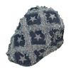 Boina de mezclilla azul de estrella de rap para mujer, retro, combinable con todo, gorra de visera para cabeza grande, muestra el rostro pequeño, sombrero invertido moderno