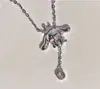 Pingente Feminino Acessível de Luxo Design de Nicho Corrente para Clavícula 2021 Novo Popular Tendência Ins Colar de Borboleta Elegante