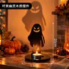 Decoraciones Temáticas de Calabaza de Halloween Adornos de Madera con Forma de Fantasma para Escritorio Decoración de Ambiente para Ventana Accesorios para Fotos