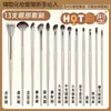 Cangzhou Conjunto de 15 Pincéis de Maquiagem Banhados a Ouro, Pincel para Sombra, Conjunto Completo de Pincéis para Olhos, Estoque Pronto do Fabricante para Atacado para Iniciantes
