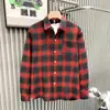 Camisa Xadrez Estilo Hong Kong Masculina Primavera e Outono Casual Solta Versátil Estudante Manga Longa Tendência Jaqueta para Casal