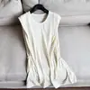 2026 Novo Suéter de Tricô Casual Sem Mangas de Seda de Amora Luxo Leve para Mulheres Atacado H09Et50605