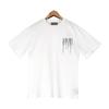 Versión correcta de moda americana amiri letra gota de tinta núcleo pareja hombres y mujeres alta calle holgada cuello redondo camiseta fábrica mayoreo