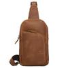 Luojia Transfronteriza Nueva Auténtica Piel Hombre Retro Bolso de Pecho Mujer Piel Crazy Horse Casual Bolso Cruzado Gran Capacidad Bolso de Hombro