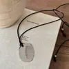 Colar com Pente de Prata Estilo Girassol Ouni para Mulheres Design de Nicho Corrente Longa para Suéter Acessório