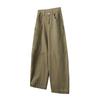 Pantalones Casuales Curvos de Marca de Moda de Estilo Japonés Transfronterizo para Mujer, Primavera Heavy High Street de Pierna Ancha Largos, Vibe Holgados Versátiles Deportivos