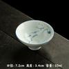 Taza de té china azul y blanca pintada a mano Juego de té Kung Fu Color bajo cubierta Cerámica Taza de té pequeña Taza cubo para el hogar 35ml Taza para invitados
