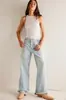 Jeans Retrô Estilo Americano Não Elástico Lavado Reto Workwear Feminino Outono Novo Rua Comércio Exterior Wide-leg Jeans Calça Feminina