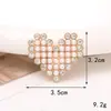 Nova Joia de Liga de Zinco com Coração de Diamante Quadrado Suporte de Airbag com Material de Diamante Pérola Furo Sapatos Acessórios DIY