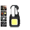 Lanterna de alta luminosidade transfronteiriça luz de chaveiro portátil recarregável Tipo-C iluminação externa multifuncional luz lateral COB