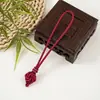 Datura Nudo Chino Tejido a Mano Colgante de Borla DIY Cuerda Estilo Chino Cerámica de Jade Wenwan Cuerda para Agarrar a Mano Adorno Cabeza del Colgante