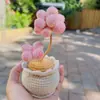Plantas Pequeñas Suculentas Tejidas a Crochet de Lana Hechas a Mano, Lindos Adornos de Escritorio Simulados de Suculentas Que Nunca Se Marchitarán