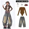 Ropa para Niñas de Jazz Danza Urbana de Moda Trajes de Presentación de Street Dance para Niños Estilo Dulce y Fresco para Grupos de Niñas Disfraces de Presentación de Baile para Niños