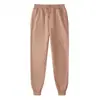 Pantalones de chándal de forro polar 2025 Transfronterizos para Hombre y Mujer 16 Colores Leggings Lisos Pantalones de Cintura Elástica Venta al por Mayor de Fábrica