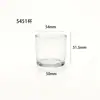 Copo de Vidro Transparente para Vela de Aromaterapia, Copo Vazio, Suporte de Vela Redondo Simples Espessado, Ornamento de Copo de Vela para Óleo Essencial de Aromaterapia Caseiro