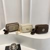 Moda Europea y Americana Bolso de Mujer Nuevo Bolso Cruzado 2025 Estampado Retro Bolso de Pecho con Múltiples Compartimentos Correa Ancha Bolso Cuadrado Pequeño